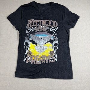 leetwood Mac Dreams Graphic Band Tee Charcoal Women’s Rock Shirt